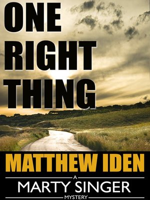 cover image of One Right Thing (Marty Singer Mystery #3)